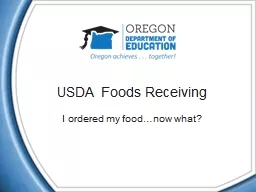 USDA Foods Receiving I ordered my food…now what?