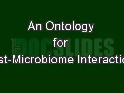 An Ontology for Host-Microbiome Interactions