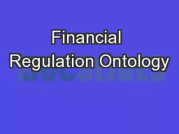 Financial Regulation Ontology