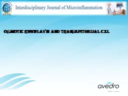 Osmotic Riboflavin and transepithelial CXL