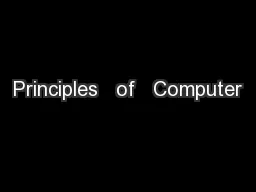 Principles   of   Computer