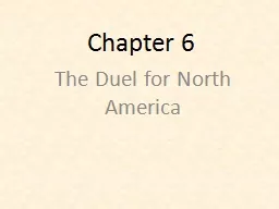 Chapter 6 The Duel for North America