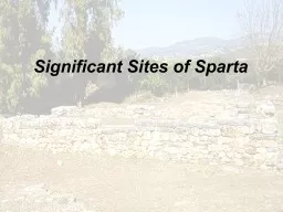 Significant Sites of Sparta