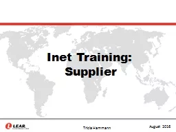 Inet Training:  Supplier