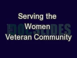 Serving the Women Veteran Community