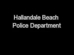 Hallandale Beach Police Department