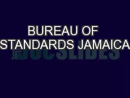 BUREAU OF STANDARDS JAMAICA