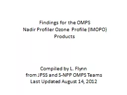 Findings for the OMPS Nadir Profiler Ozone Profile (IMOPO)