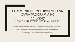 Community Development plan