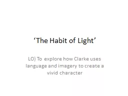 ‘The Habit of Light’