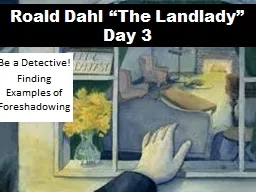 Roald Dahl “The Landlady”