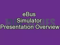 eBus Simulator Presentation Overview