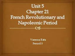 Unit 5 Chapter 21 French Revolutionary and Napoleonic Period
