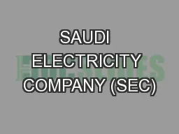 SAUDI  ELECTRICITY COMPANY (SEC)