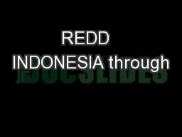 REDD  INDONESIA through