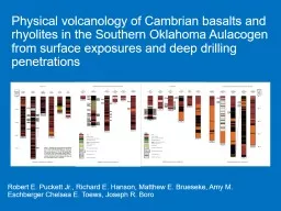 Physical volcanology of Cambrian basalts and rhyolites in the Southern Oklahoma Aulacogen