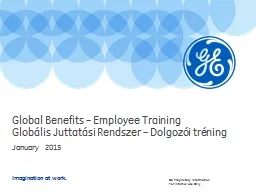 January   201 5 Global Benefits – Employee Training