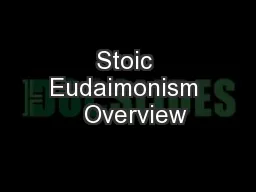Stoic Eudaimonism   Overview