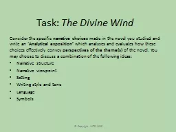Task:  The Divine Wind Consider the specific
