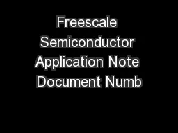 Freescale Semiconductor Application Note Document Numb