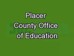 Placer County Office of Education