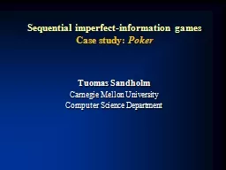 Sequential imperfect-information games