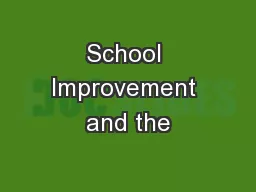 School Improvement and the