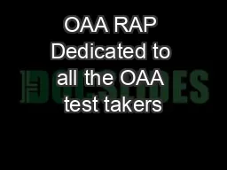 OAA RAP Dedicated to all the OAA test takers