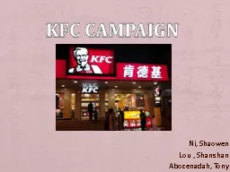 KFC  campaign Ni,  Shaowen