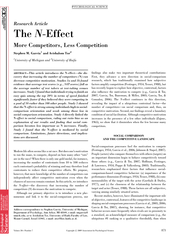 Research Article The Effect More Competitors Less Comp