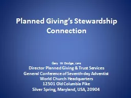 Planned Giving’s Stewardship Connection