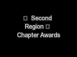   Second Region  Chapter Awards