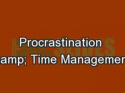 Procrastination & Time Management