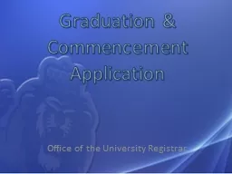 Graduation & Commencement Application
