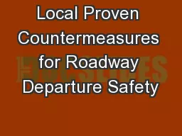 Local Proven Countermeasures for Roadway Departure Safety