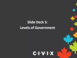Slide Deck 5: Levels of