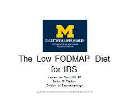 The Low FODMAP Diet  for IBS