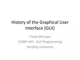 History of the Graphical User Interface (GUI)