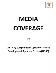 MEDIA COVERAGE On GIFT City completes first phase of O