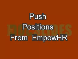 Push Positions From  EmpowHR
