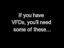 If you have VFDs, you’ll need some of these…