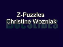 Z-Puzzles Christine Wozniak