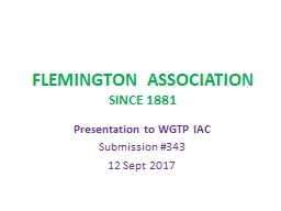FLEMINGTON  ASSOCIATION SINCE 1881