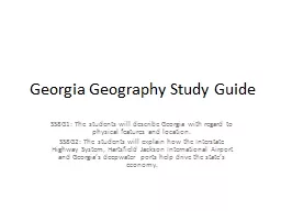 Georgia Geography Study Guide