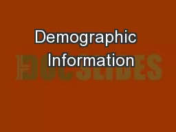 Demographic  Information