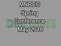 MNREC Spring Conference May 2018
