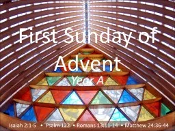 First Sunday of Advent Year A