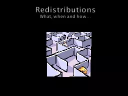 Redistributions What, when and how…