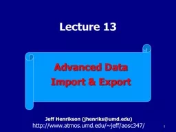 1 Advanced Data Import & Export