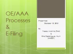 O E/AAA   Processes &